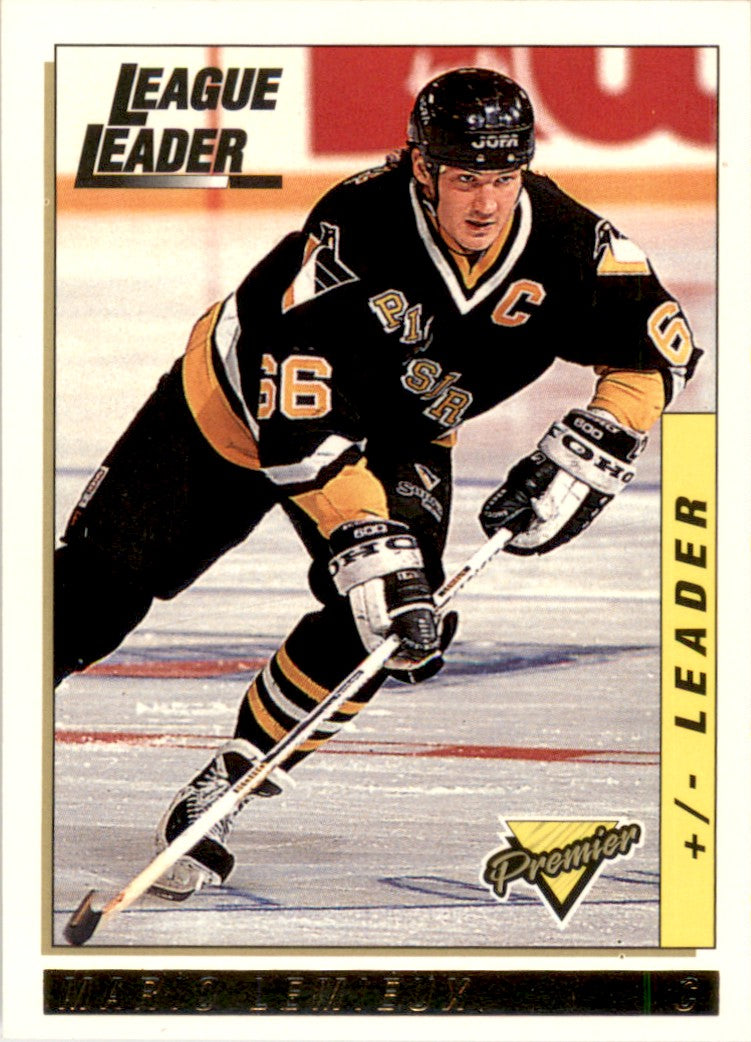 1993 Topps Premier Gold #37 Mario Lemieux Pittsburgh Penguins