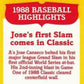 1989 Topps Woolworth Baseball Highlights Baseball 23 Jose Canseco