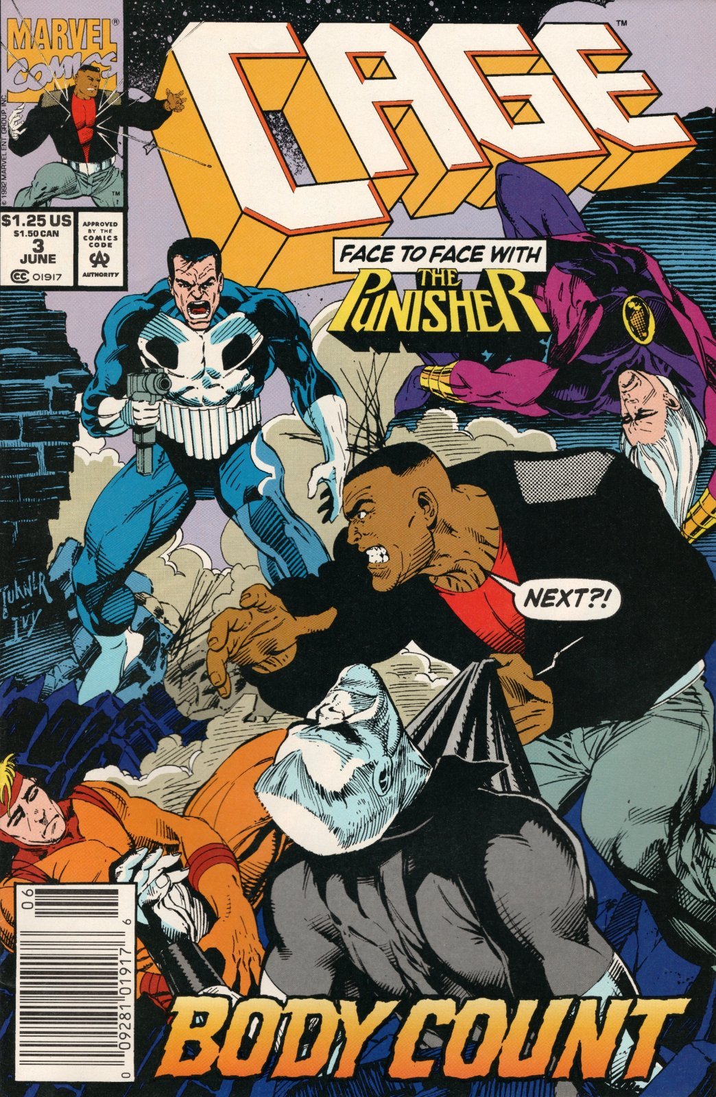 Cage #3 Newsstand (1992-1993) Marvel Comics