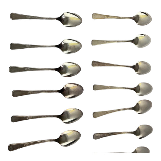 (16) Wm. A Rogers Silverplate 6 Inch Spoons 1930's