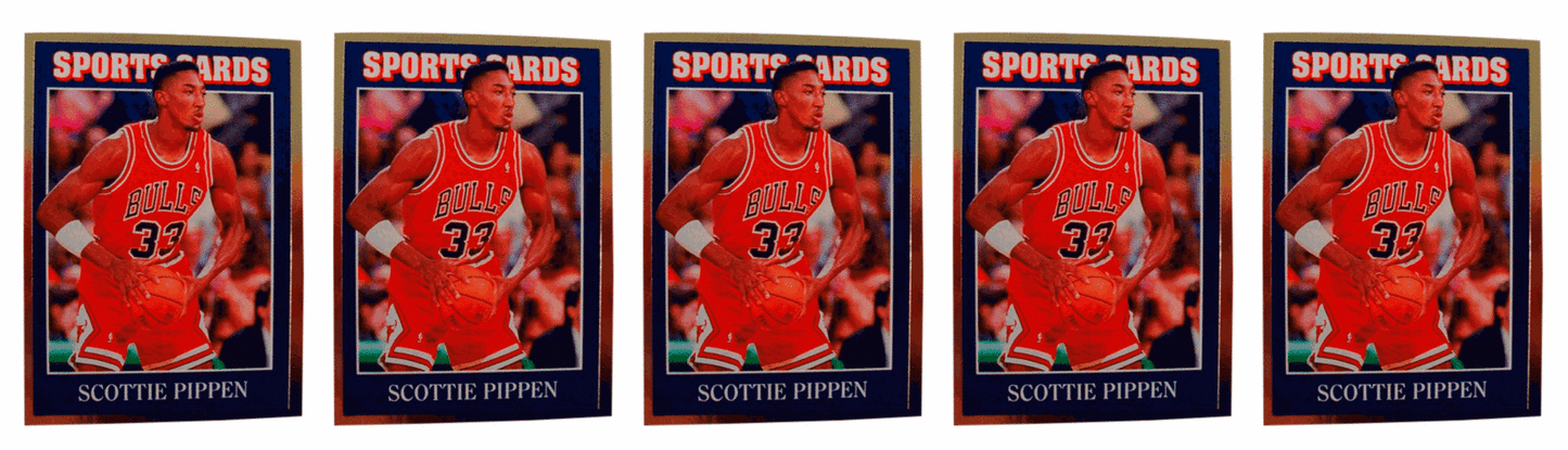 (5) 1992 Sports Cards #31 Scottie Pippen Basketball Card Chicago Bulls