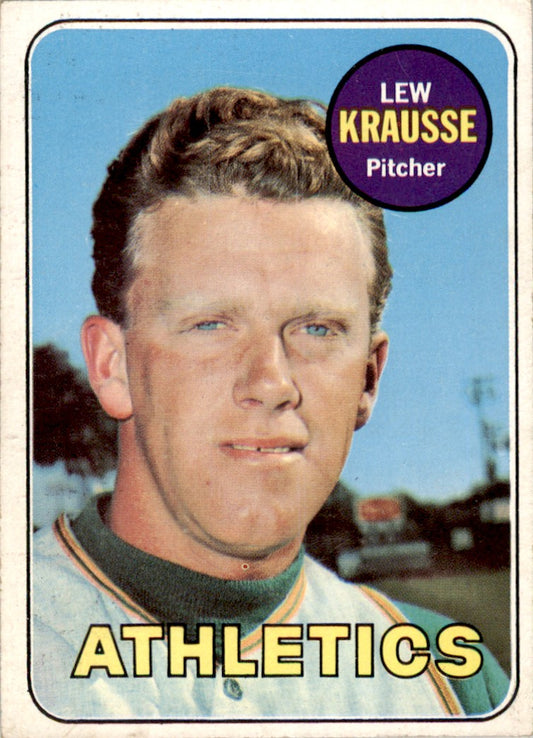 1969 Topps #23 Lew Krausse Oakland Athletics VG