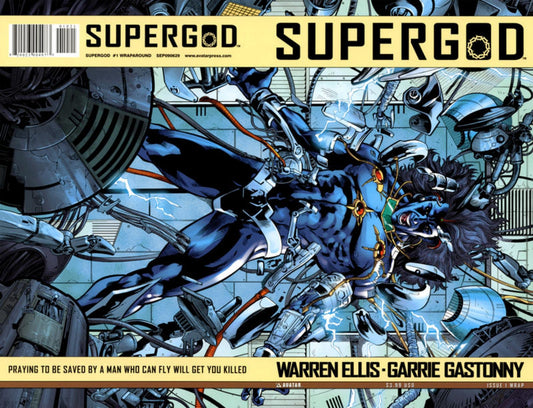 Supergod #1 Wrap Cover (2009-2010) Avatar Press Comics