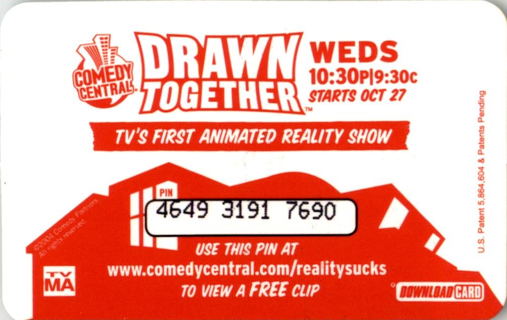 2004 Comedy Central Drawn Together Promo Colgate Raiders Schedule Cards
