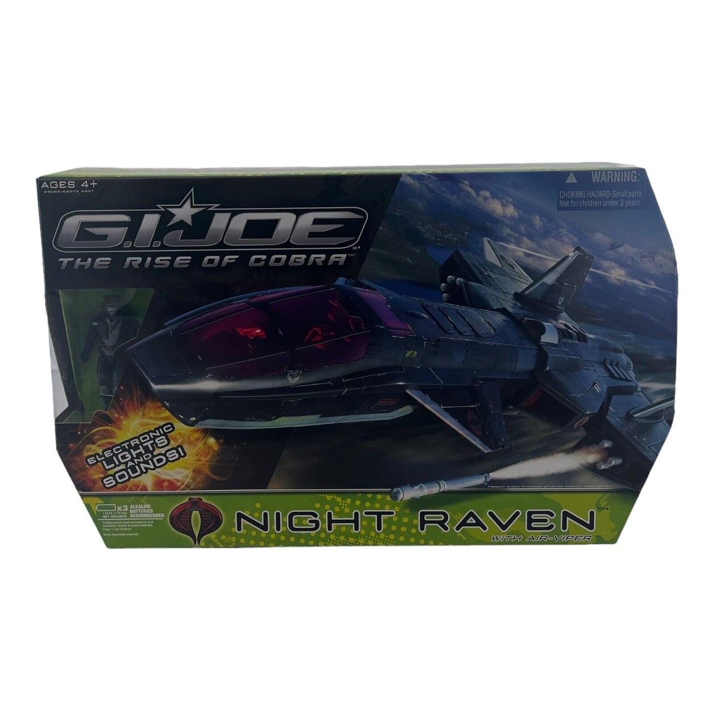 G.I. Joe The Rise of Cobra Night Raven Vehicle with Air Viper 3 3/4 Inch Figure