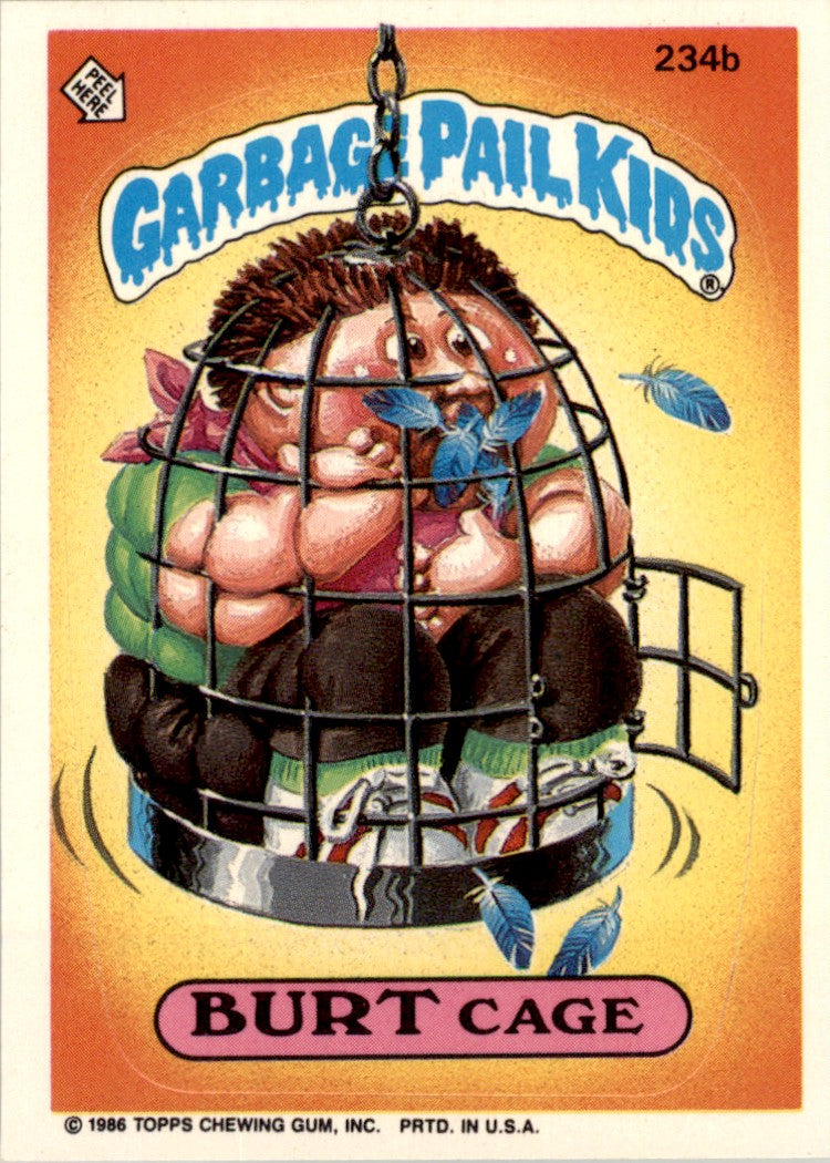 1986 Garbage Pail Kids Series 6 #234B Burt Cage NM-MT