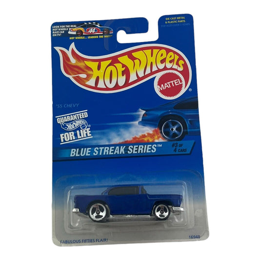 Hot Wheels Blue Streak Series '55 Chevy Diecast Vehicle #575 1996 Mattel C-4