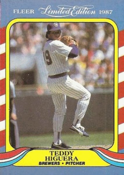 1987 Fleer Limited Edition Baseball #21 Teddy Higuera