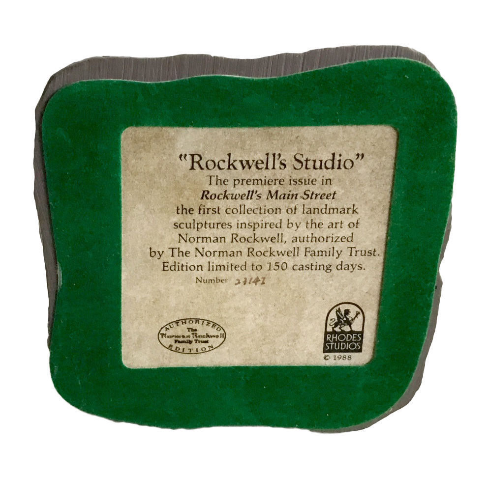 Rockwell's Main Street "Rockwell's Studio" Hand Painted Sculpture 1988
