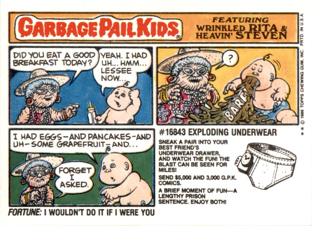 1986 Garbage Pail Kids Series 6 #218B Bridget Digit NM