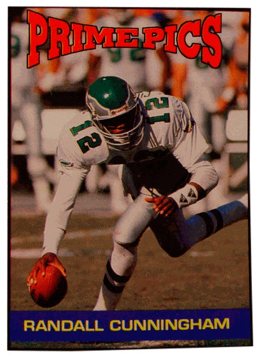 1992 The Sports Card Review & Value Line Prime Pics 62 Randall Cunningham