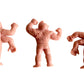 (3) M.U.S.C.L.E. 1.5 Inch Mini Figure Lot Flesh Color Mattel