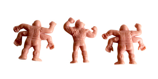 (3) M.U.S.C.L.E. 1.5 Inch Mini Figure Lot Flesh Color Mattel