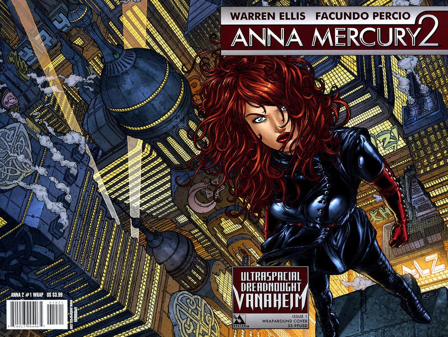 Anna Mercury 2 #1 Wrap Cover (2009) Avatar Press Comics