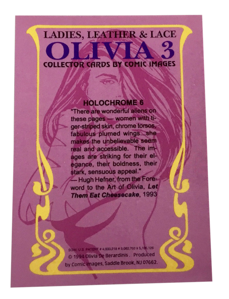 1994 Comic Images Olivia 3 Ladies, Leather & Lace Holochrome #6