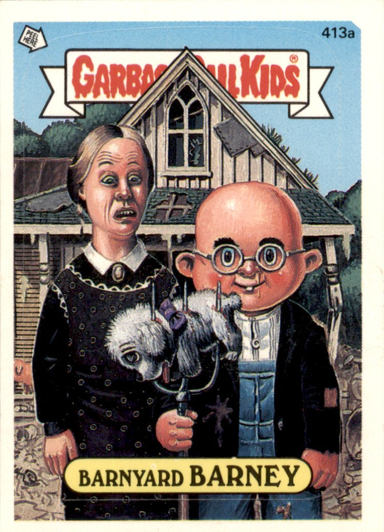 1987 Garbage Pail Kids Series 10 #413b Barnyard Barney EX