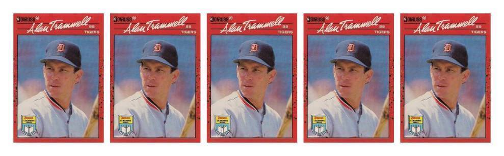 (5) 1990 Donruss Learning Series #20 Alan Trammell Baseball Card Lot Tigers
