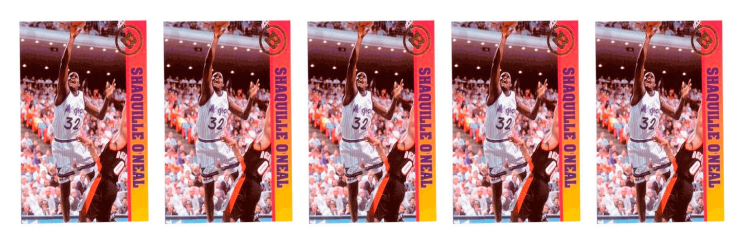 (5) 1993 Ballstreet Shaquille O'Neal Version 4 Basketball Card Lot Orlando Magic