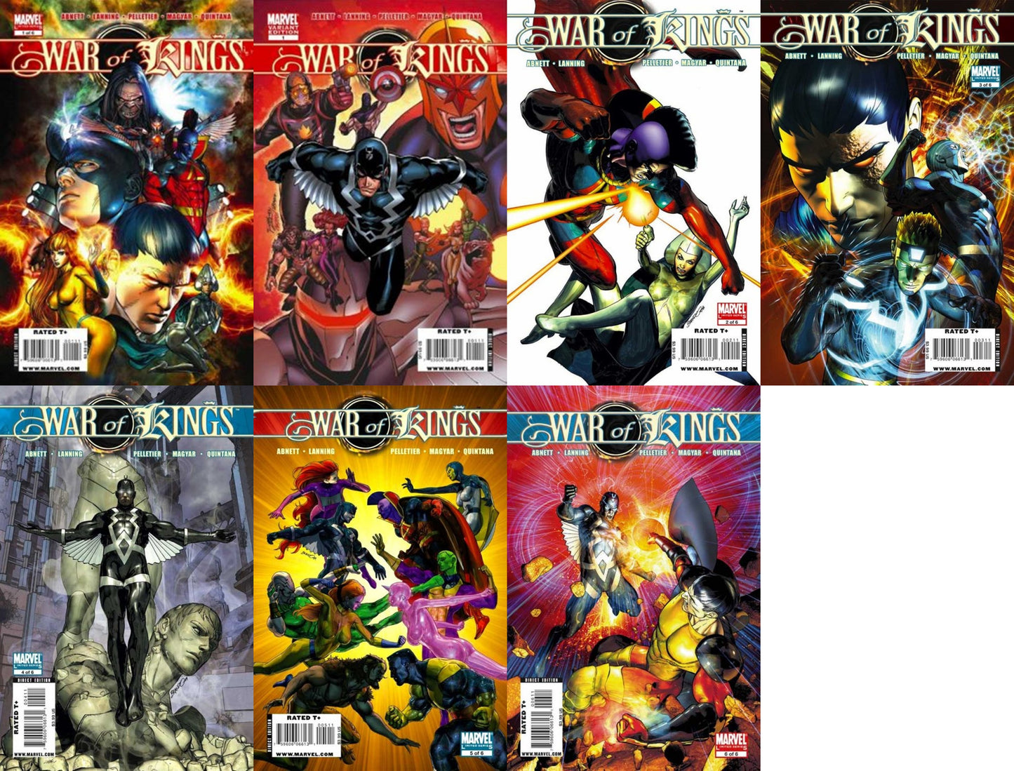 War of Kings #1-6 (2009) Marvel Comics - 7 Comics
