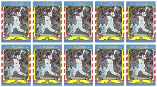 (10) 1987 Fleer Limited Edition Baseball #35 Jim Rice Lot Boston Red Sox