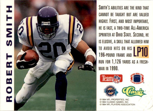 1994 Classic NFL Experience Limited Prints #LP10 Robert Smith Minnesota Vikings