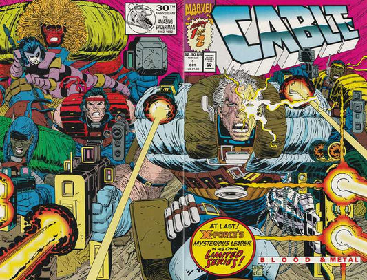 Cable: Blood & Metal #1 Direct Edition Cover (1992) Marvel Comics