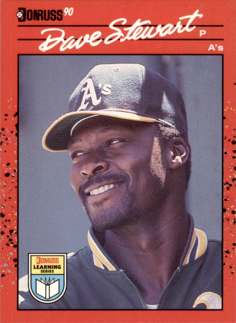 1990 Donruss Learning Series #35 Dave Stewart Oakland Athletics