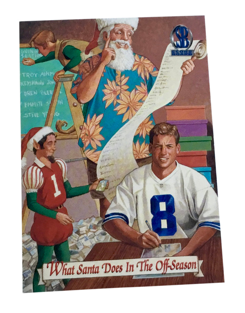 1996 Score Board Troy Aikman "What Santa Does in the Off Season" Holidays