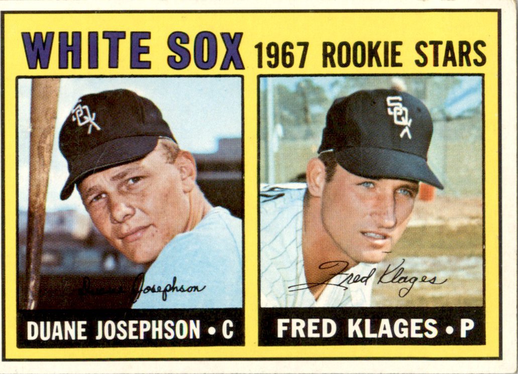 1967 Topps #373 White Sox 1967 Rookie Stars Josephson / Klages White Sox VG-EX