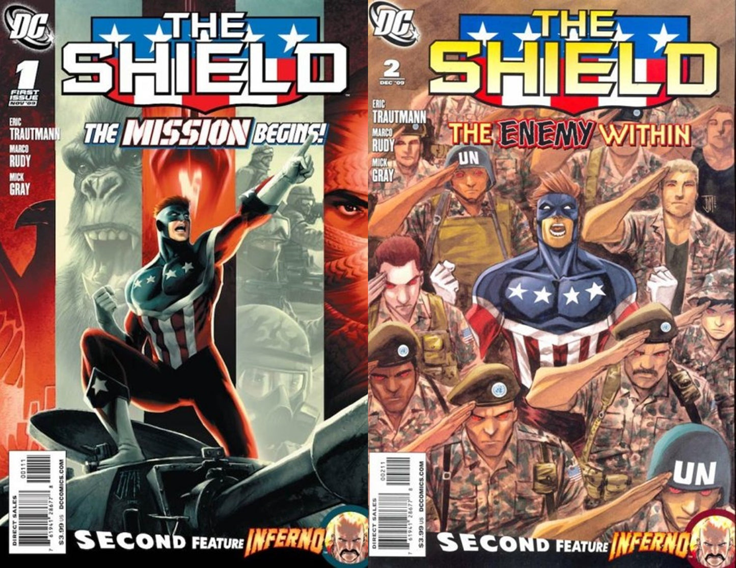 Shield #1-2 (2009-2010) DC Comics - 2 Comics