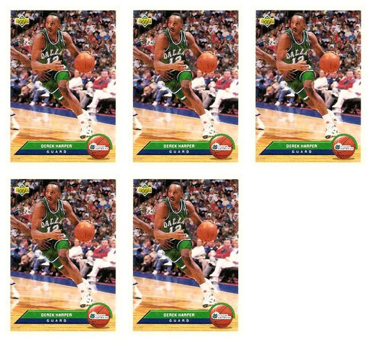 (5) 1992-93 Upper Deck McDonald's Basketball #P9 Derek Harper Card Lot