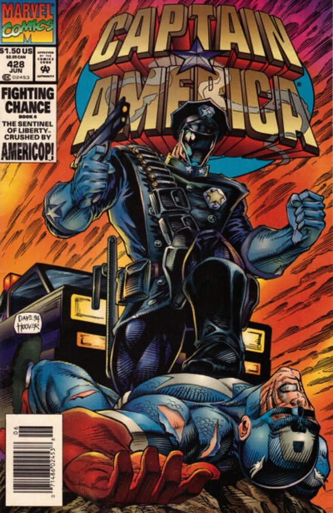 Captain America #428 Newsstand Cover (1968 -1996) Marvel Comics