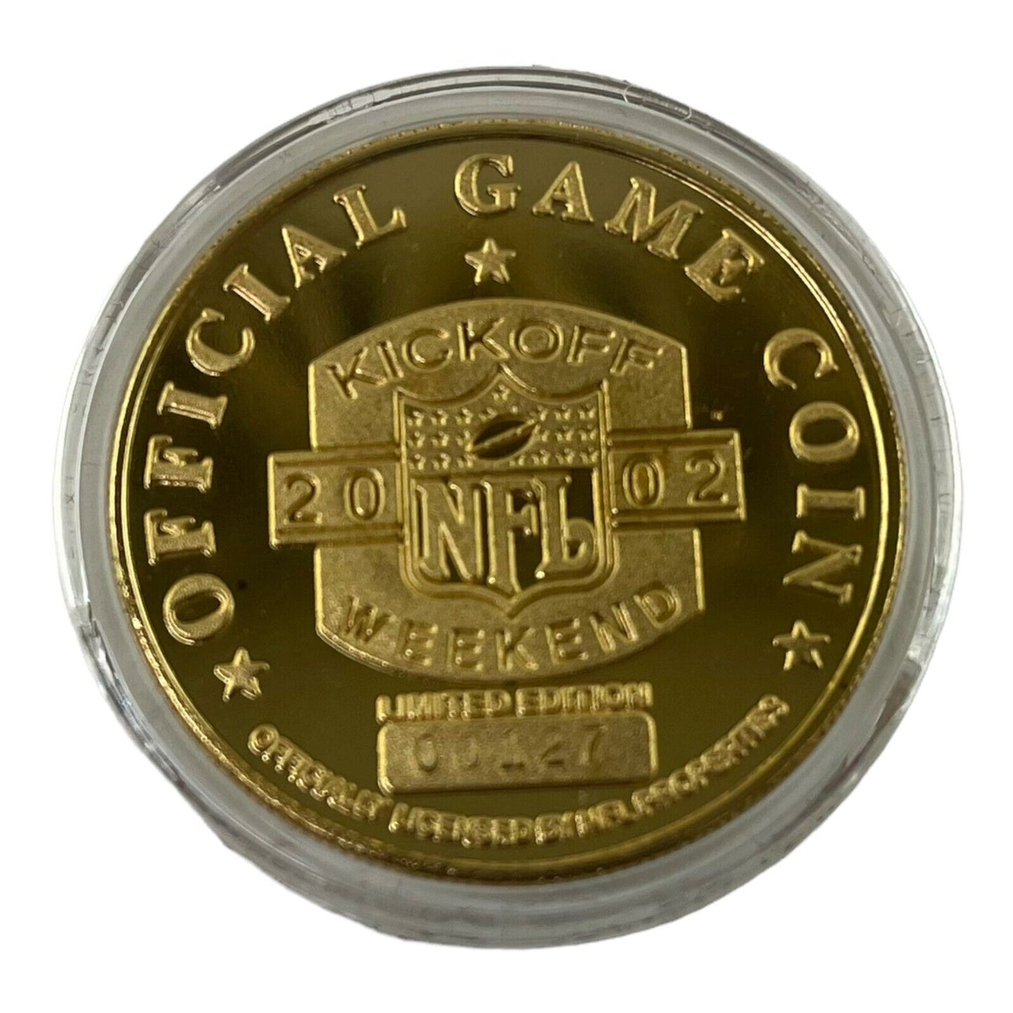 NFL 2002 Kickoff Weekend Cincinnati Bengals 24kt Gold Overlay Medallion Highland
