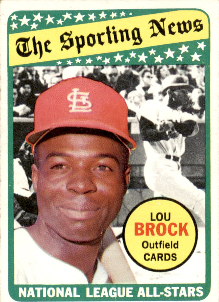1969 Topps #428 Lou Brock St. Louis Cardinals GD+