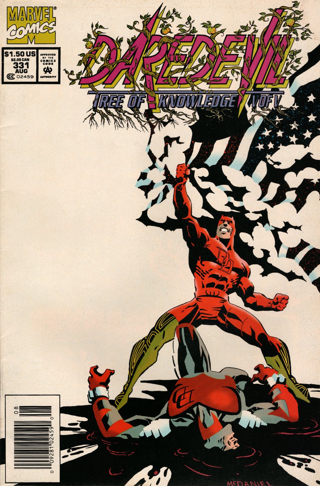 Daredevil #331 Newsstand Cover (1964-1998) Marvel Comics