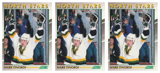 (3) 1991-92 Score Young Superstars Hockey #18 Mark Tinordi Card Lot North Stars