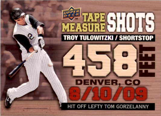 2010 Upper Deck Tape Measure Shots #TMS-24 Troy Tulowitzki Colorado Rockies