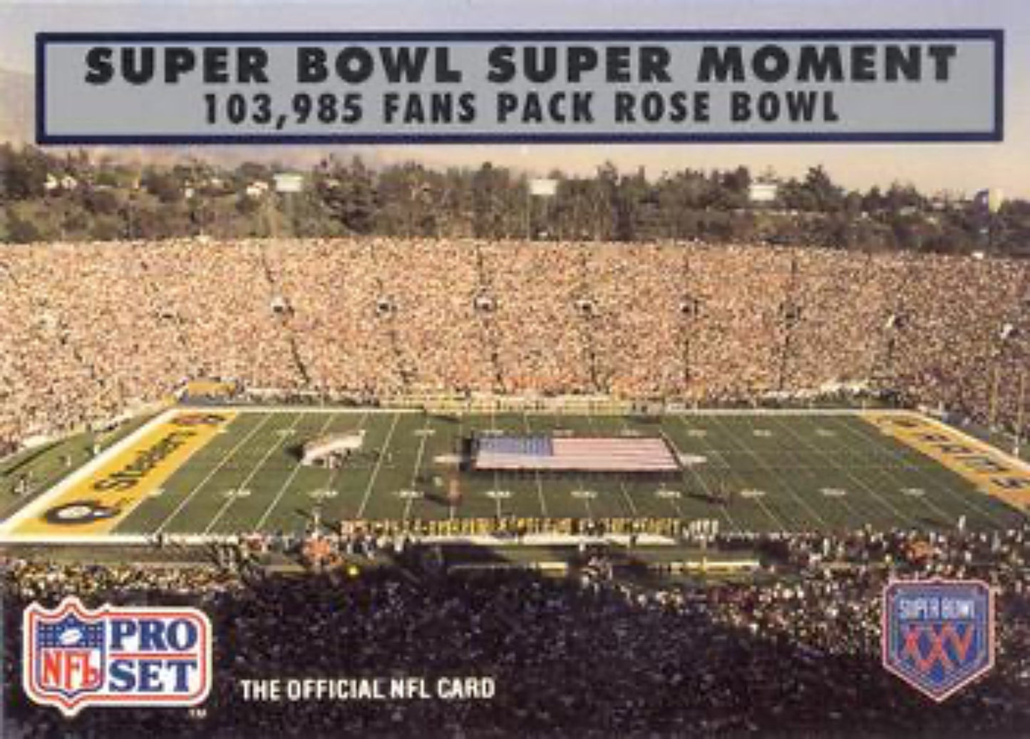1990-91 Pro Set Super Bowl 160 Football 145 Record Crowd