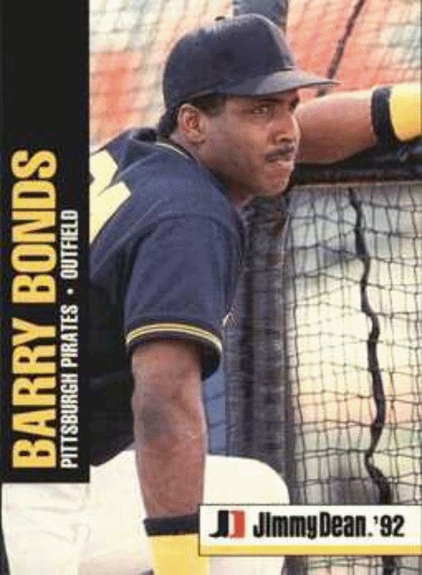 1992 Jimmy Dean Baseball #2 Barry Bonds Pittsburgh Pirates