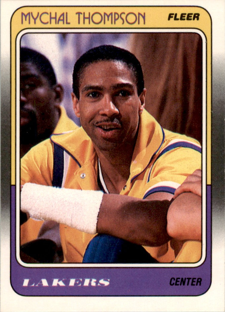 1988 Fleer #69 Mychal Thompson Los Angeles Lakers
