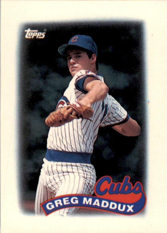 1989 Topps Major League Leaders Minis #4 Greg Maddux Chicago Cubs