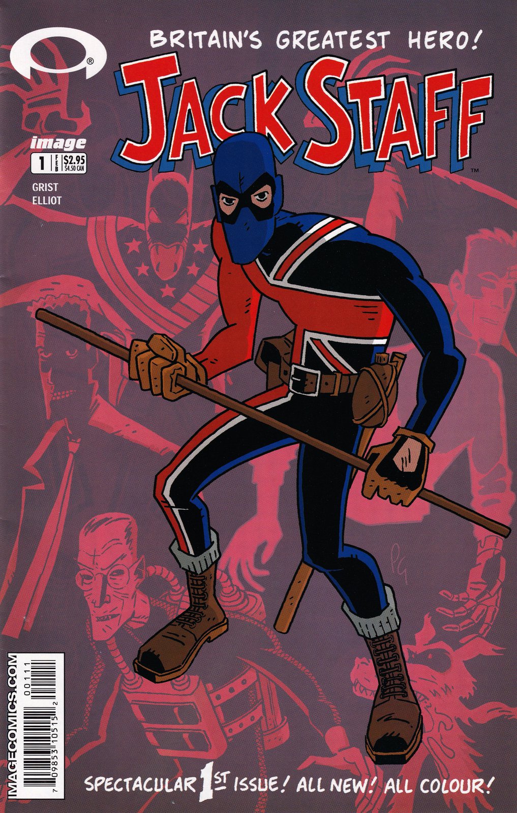 Jack Staff #1 Direct Edition Cover (2003-2009) Image Comics