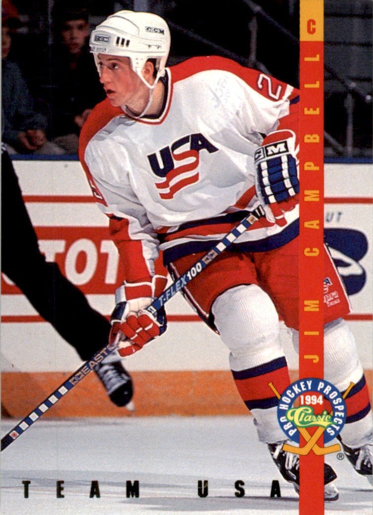 1994 Classic Pro Prospects Ice Ambassadors #IA12 Jim Campbell Team USA