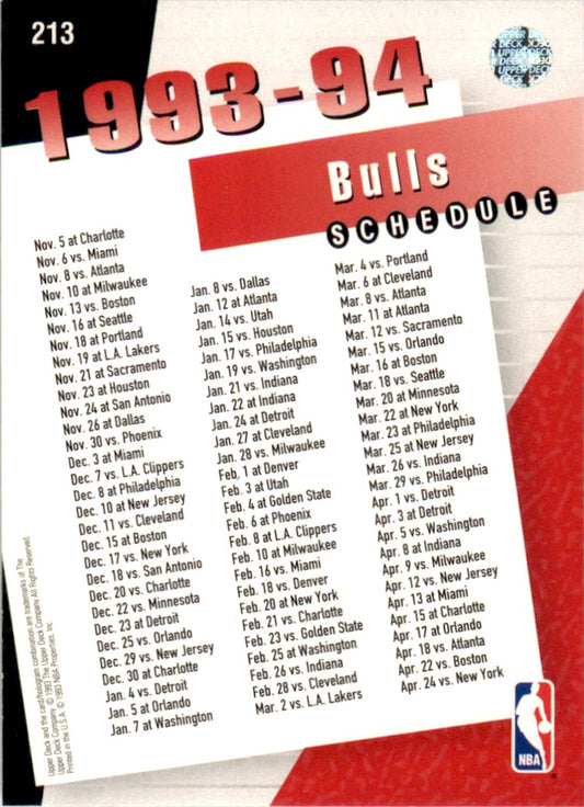 1993 Upper Deck #213 Michael Jordan Chicago Bulls