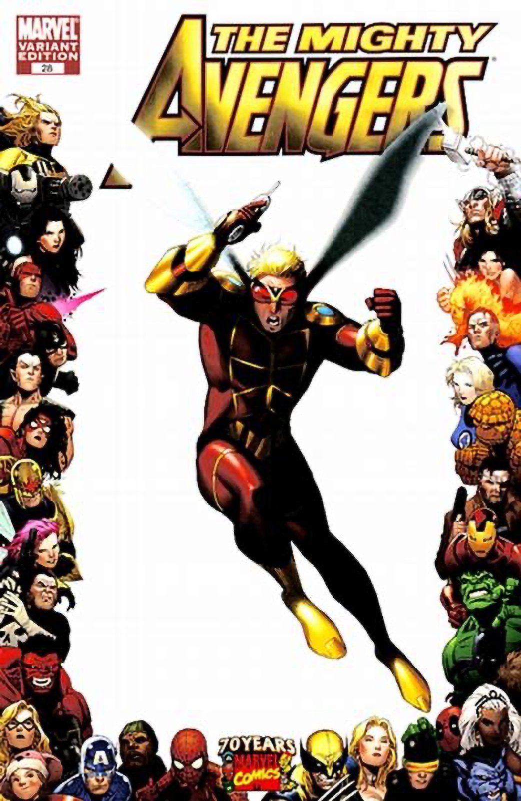 The Mighty Avengers #28 70th Anniversary Frame Variant (2007-2010) Marvel
