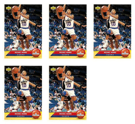 (5) 1992-93 Upper Deck McDonald's Basketball #P42 Michael Adams Card Lot