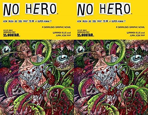 No Hero #3 Wizard World Philly (2008-2009) Avatar Press Comics - 2 Comics
