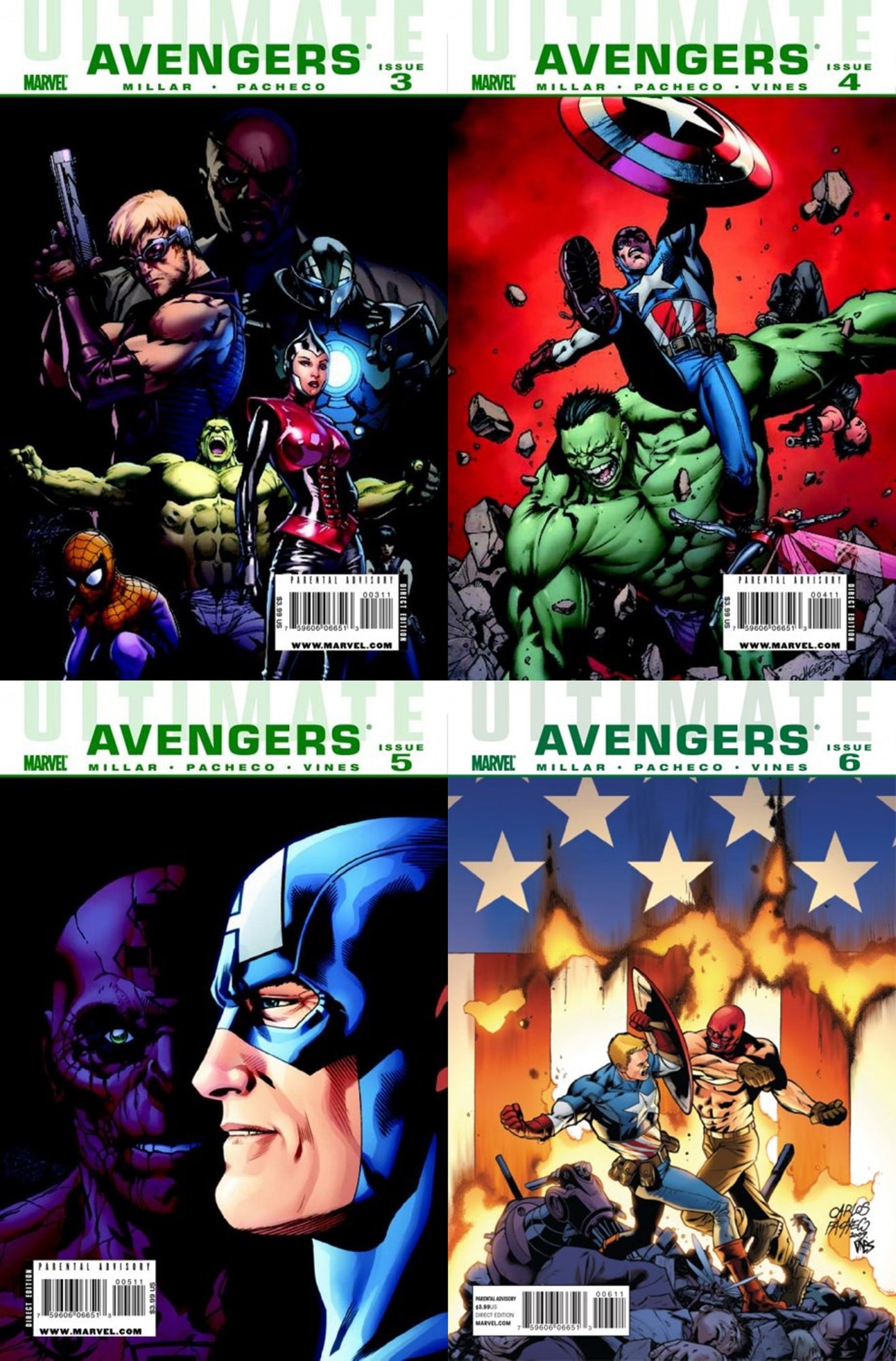 Ultimate Avengers #3-6 Volume 1 (2009-2010) Marvel Comics - 4 Comics