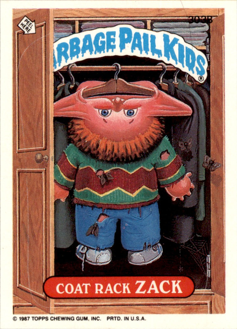 1987 Garbage Pail Kids Series 8 #303b Coat Rack Zack NM-MT