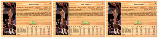 (3) 1993 Classic Draft Picks #20 Sam Cassell Florida State Seminoles Card Lot